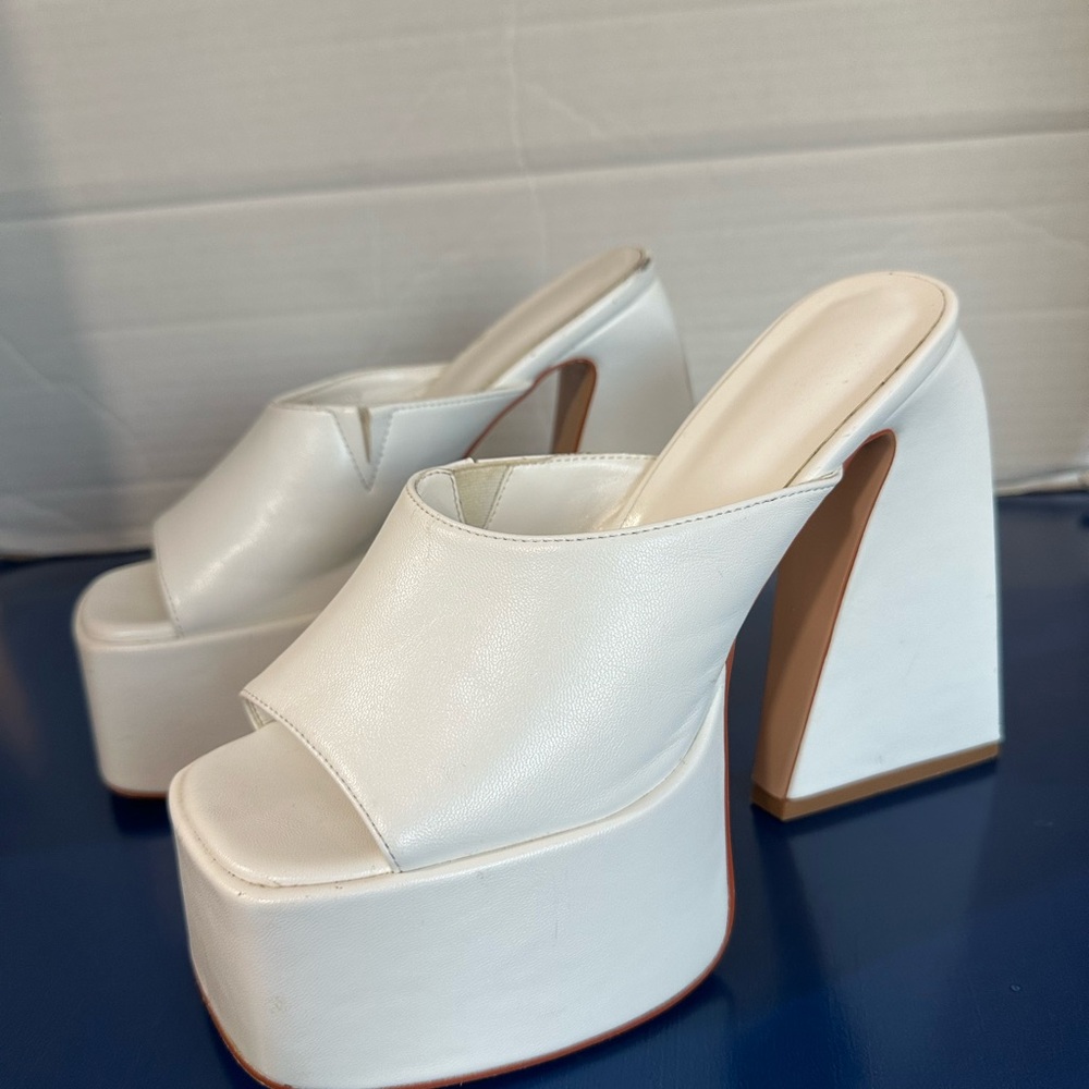 Women's Platform Chunky Block Heels Sexy Open Toe High Heel Sandals 6.5